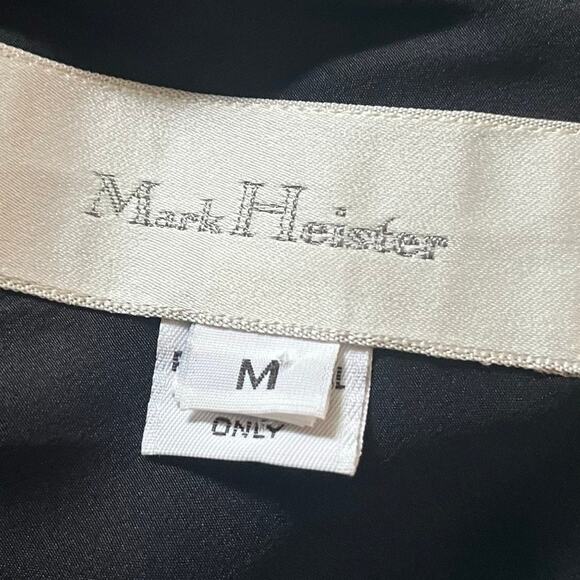 Mark Heister‎ Women's M Blouse 100% Silk Business Casual Office Blue Turquoise - Picture 5 of 8